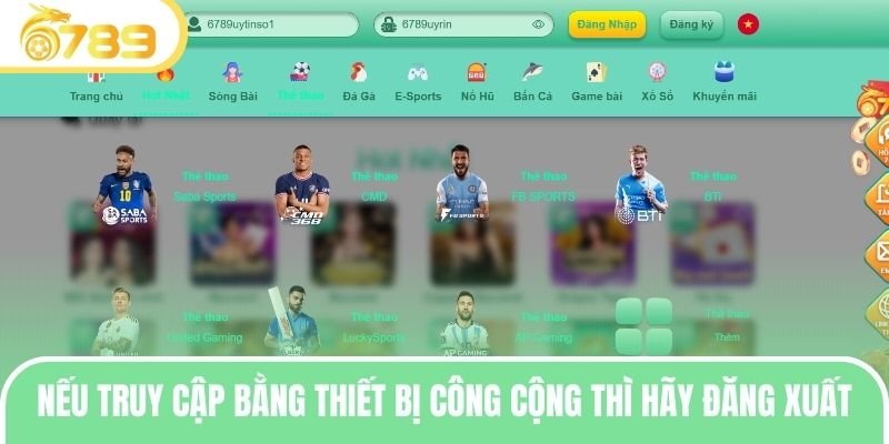 Nếu truy cập bằng thiết bị công cộng thì hãy đăng xuất tài khoản