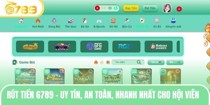 Rút tiền uy tính an toàn nhanh nhất cho hội viên !